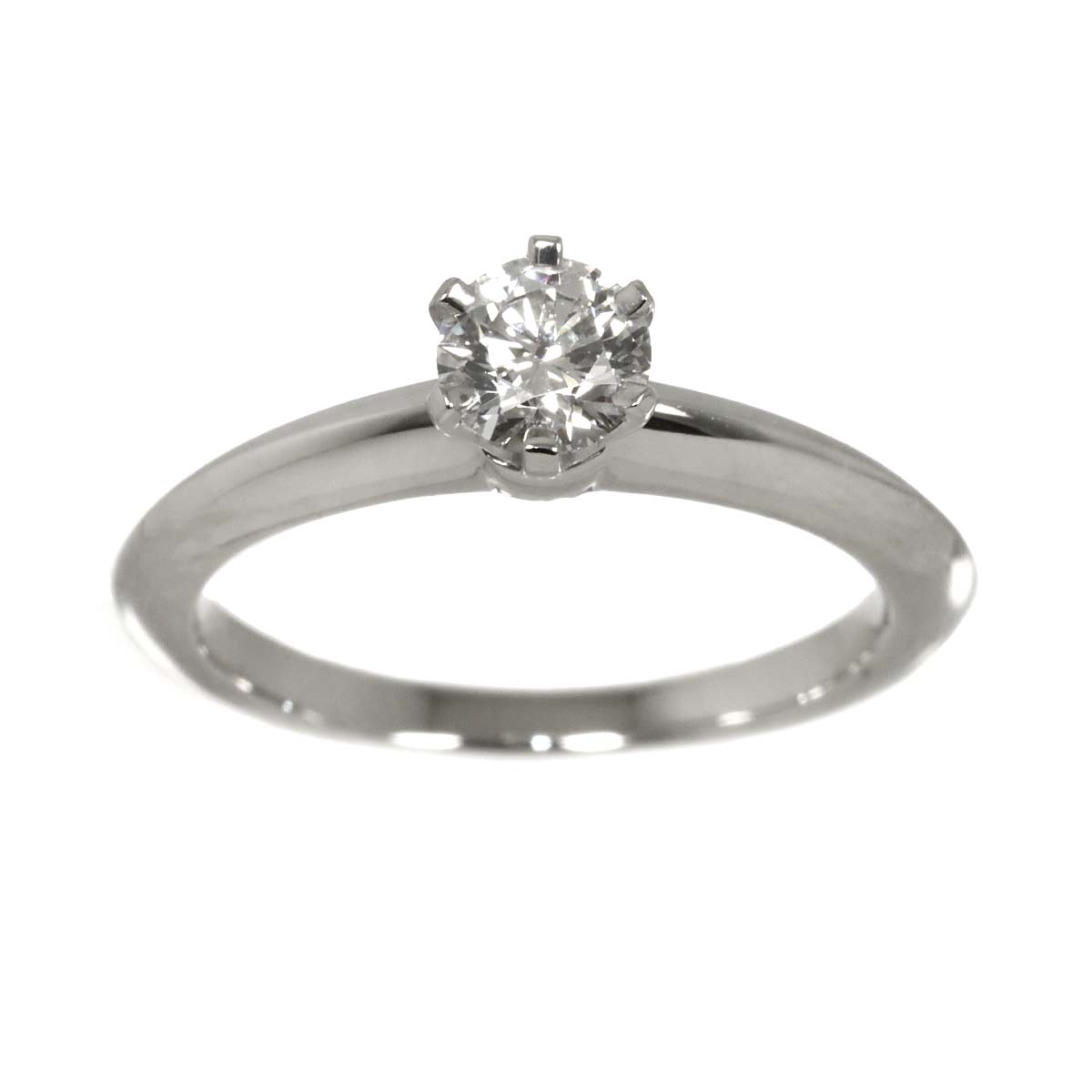 Diamond 0.40ct G/SI1/3EX Ring Pt 4.75-5(US)