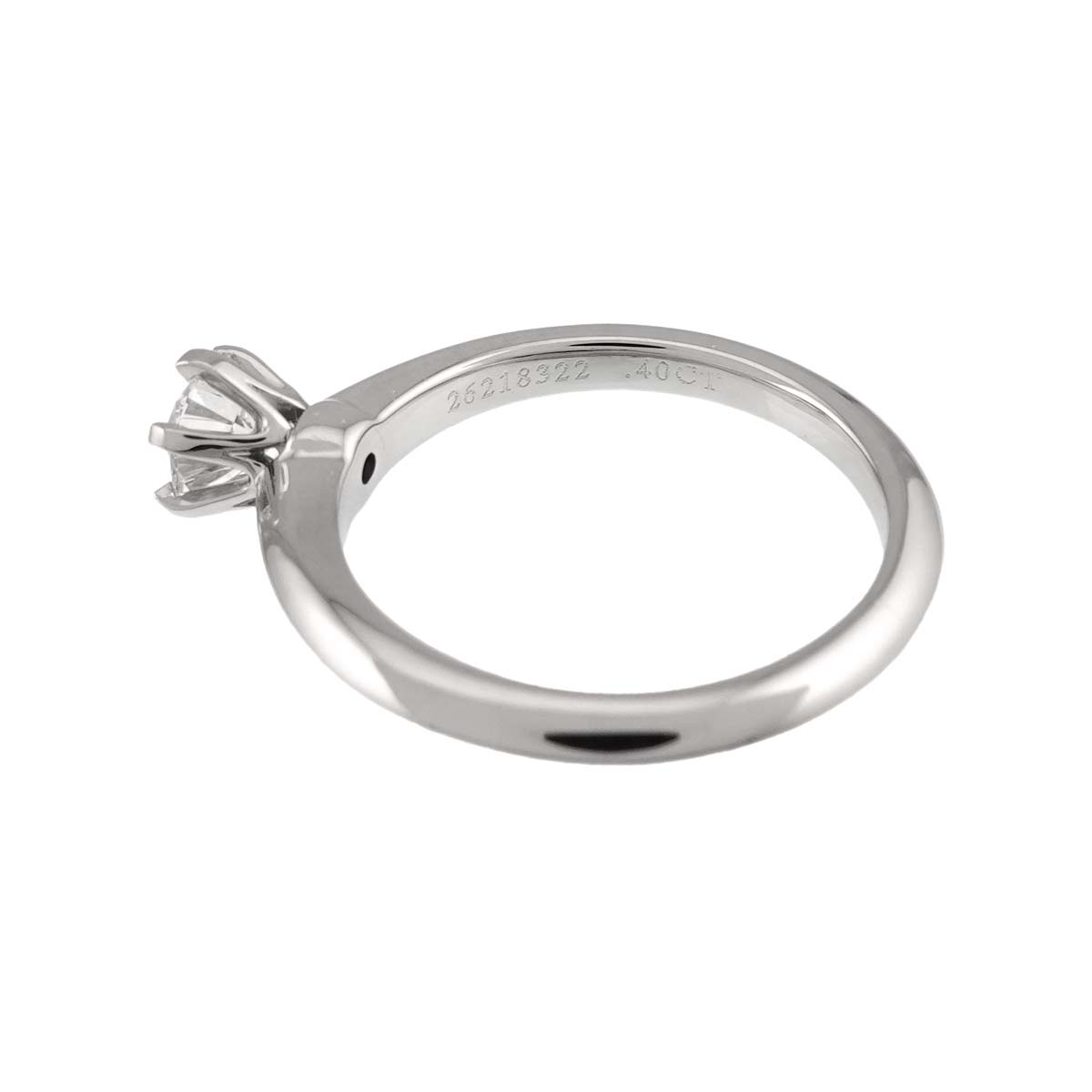 Diamond 0.40ct G/SI1/3EX Ring Pt 4.75-5(US)