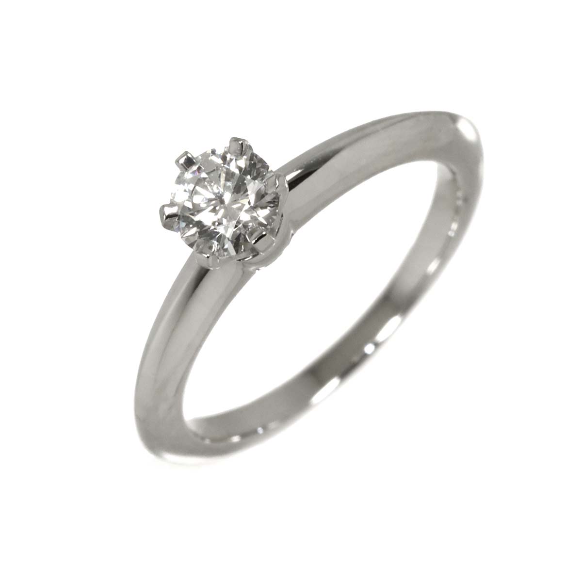 Diamond 0.40ct G/SI1/3EX Ring Pt 4.75-5(US)