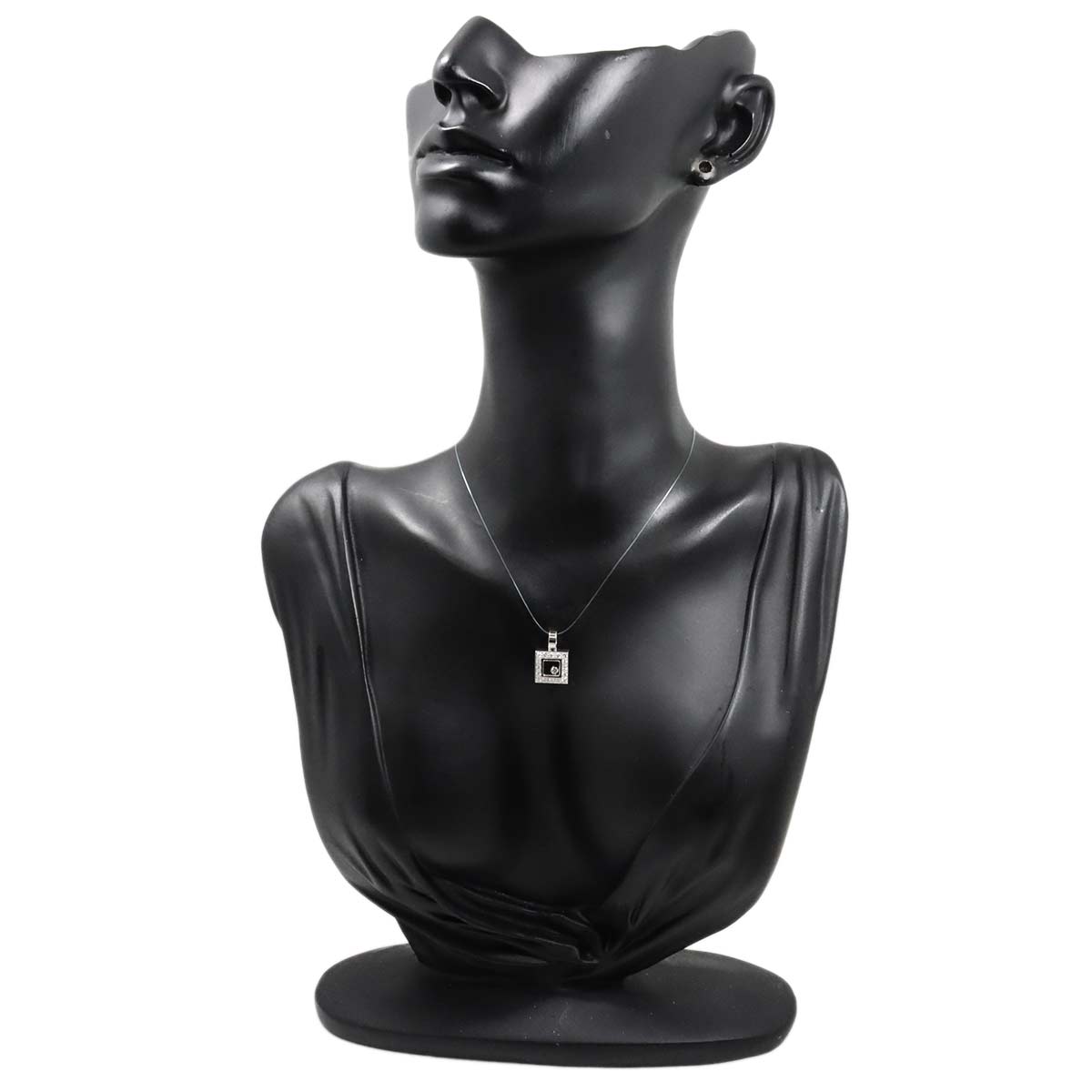 Happy Diamond Square Pendant Top 18K White gold 750