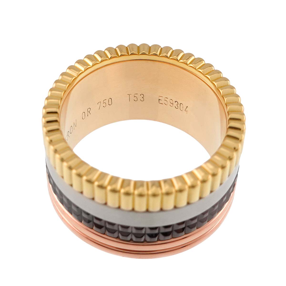 Quatre Classic LM Diamond Ring 18K YG WG PG PVC Size53 6(US)