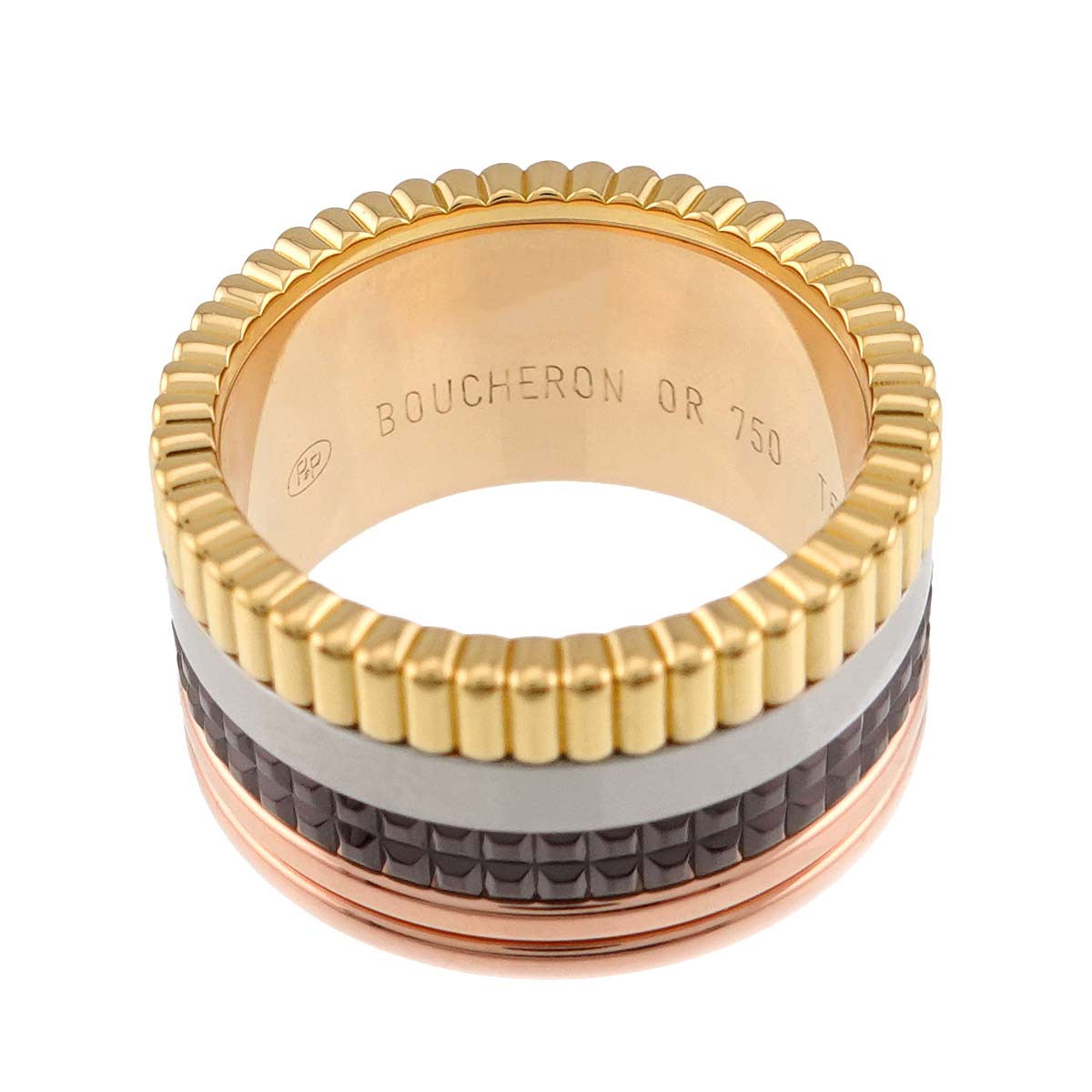 Quatre Classic LM Diamond Ring 18K YG WG PG PVC Size53 6(US)