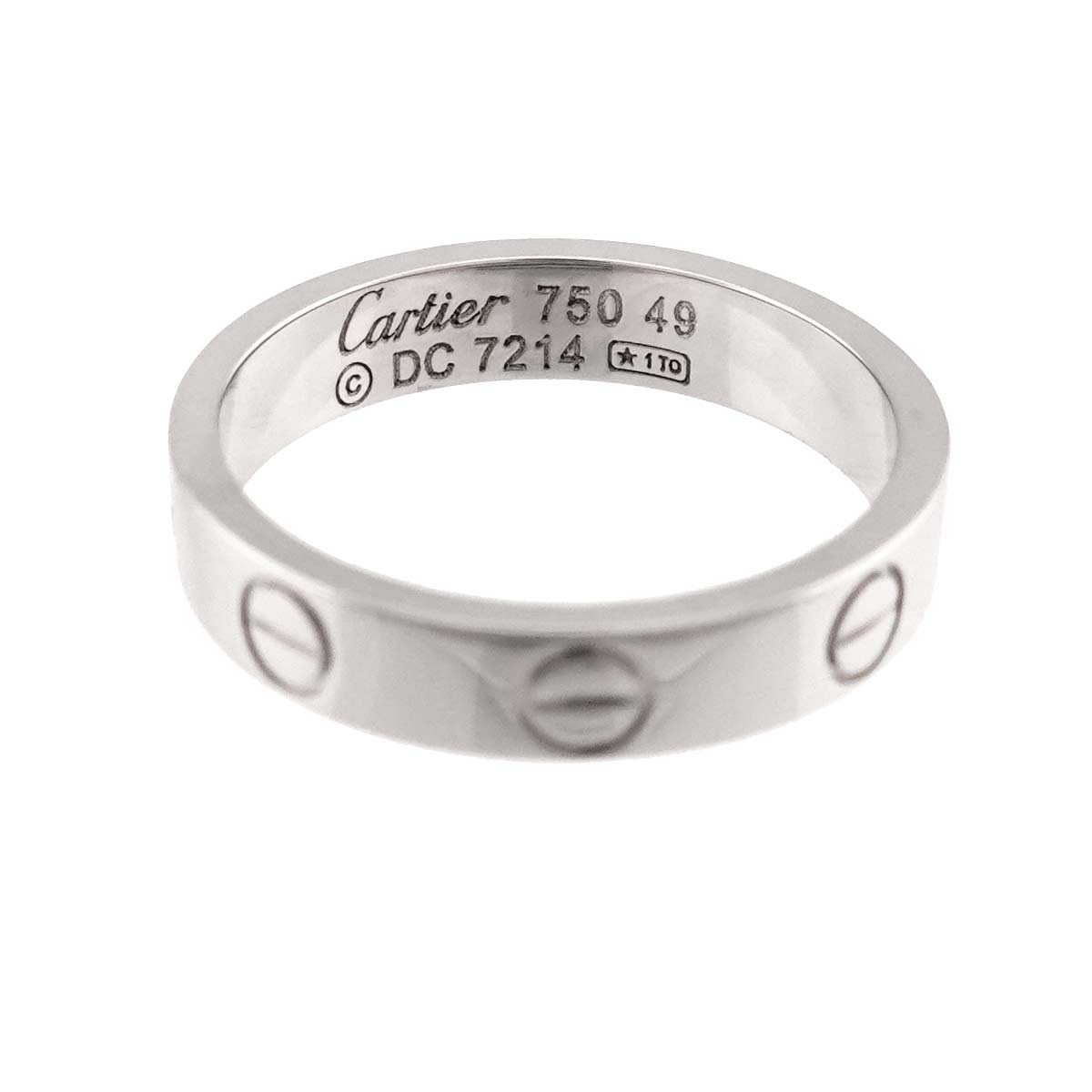Mini Love Ring 18K White Gold 750 size49 4.75-5(US)