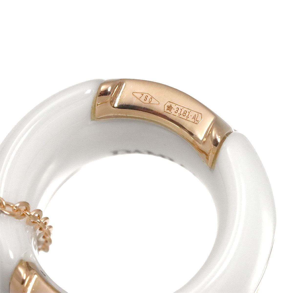 Ceramic Diamond Necklace 18K Pink Gold 750