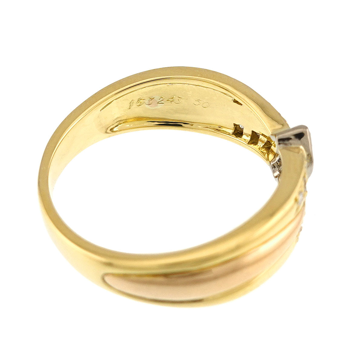 Diamond Ring 18K YG WG PG 750 Size50 5.25(US)