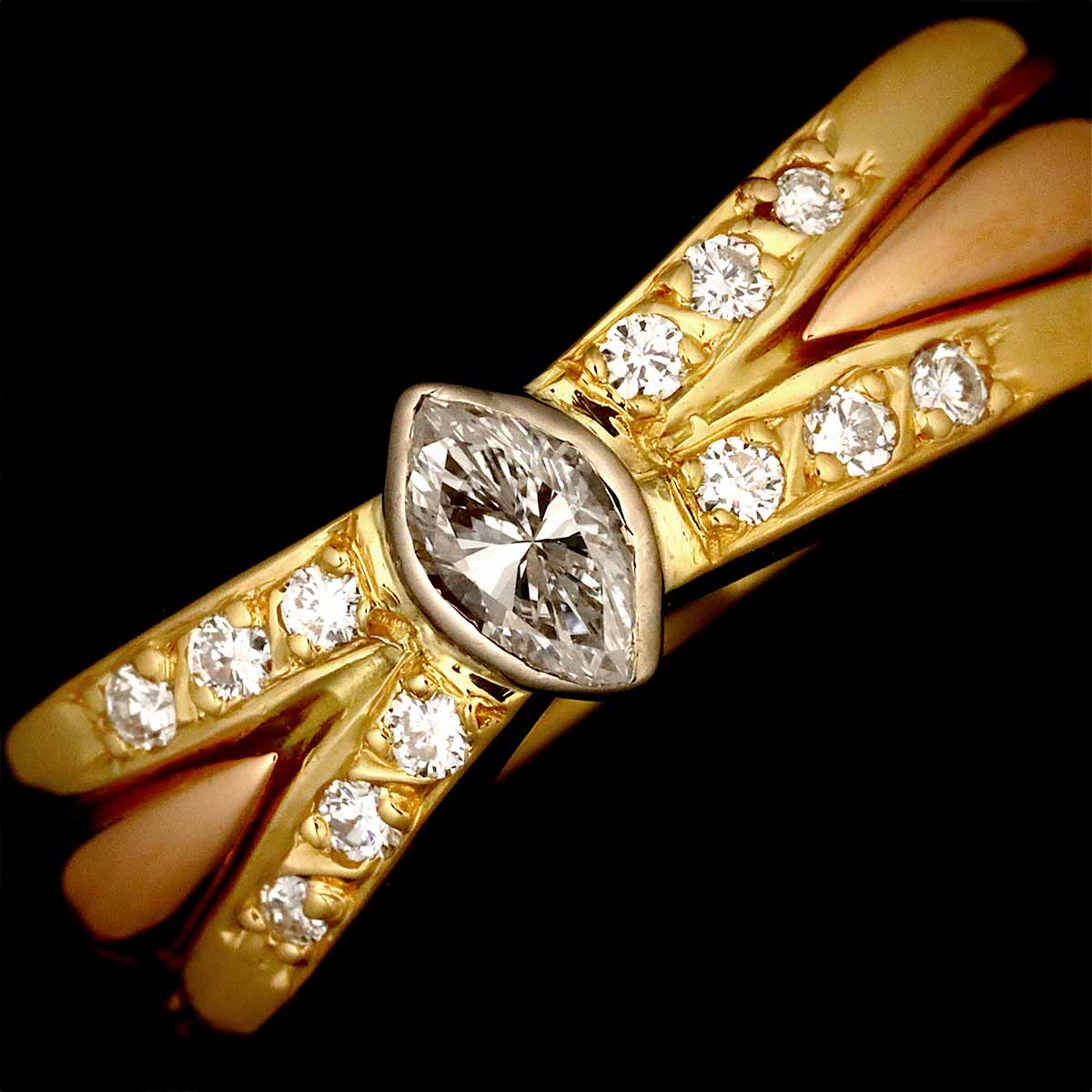 Diamond Ring 18K YG WG PG 750 Size50 5.25(US)