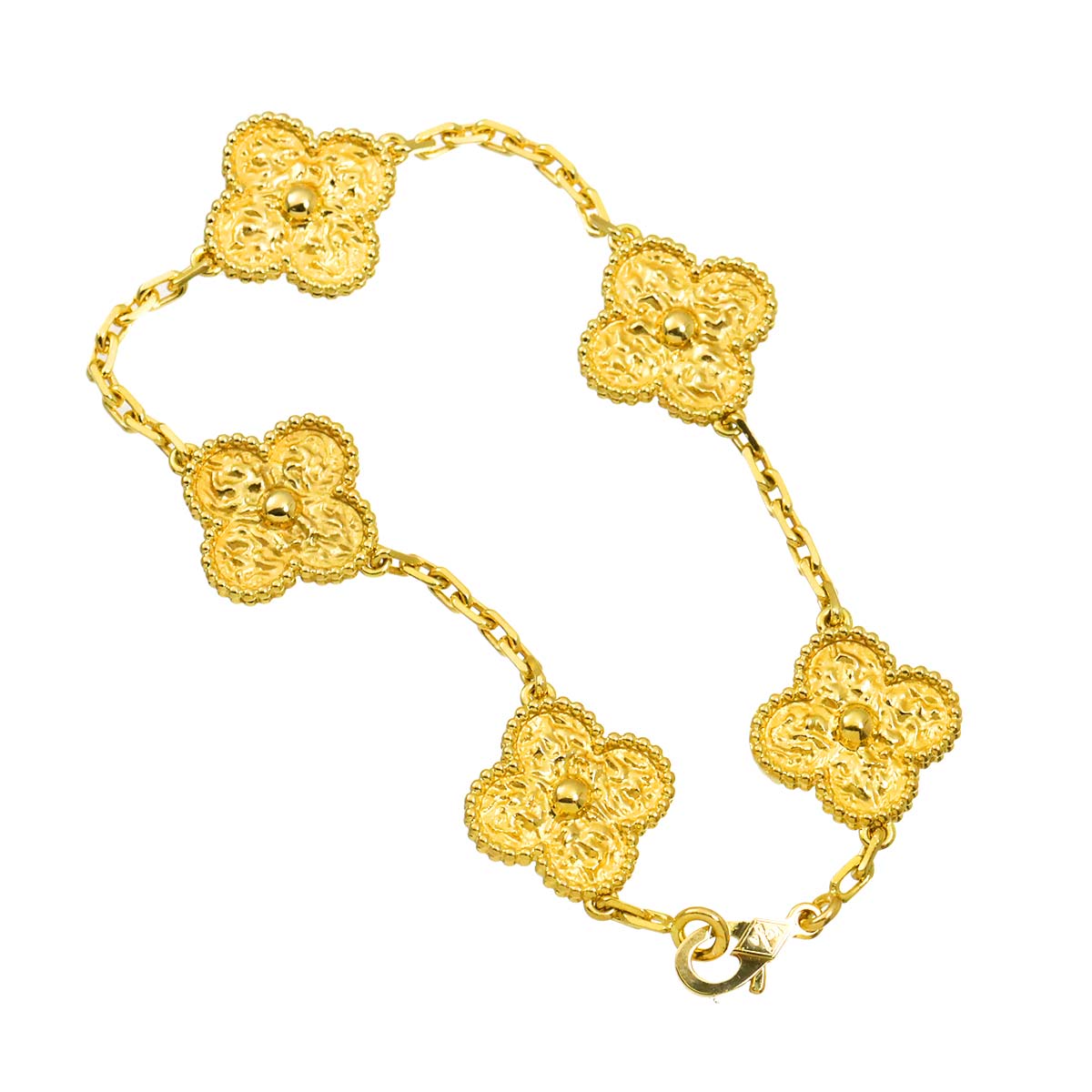 Vintage Alhambra 5P Bracelet 18K YG 750