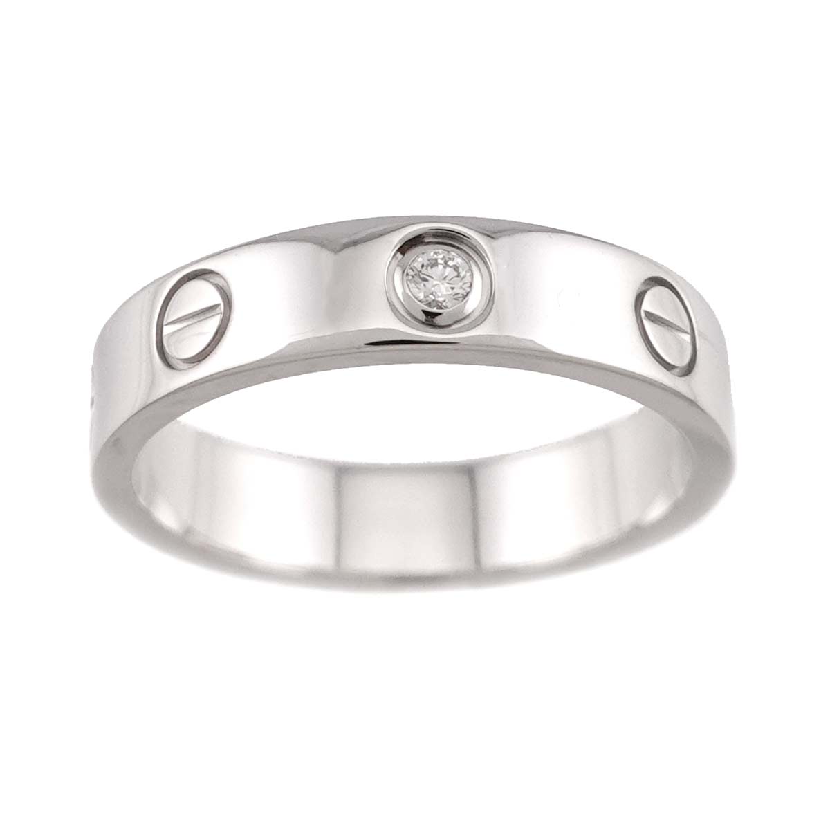 Mini Love Diamond Ring 18K WG 750 size51 5.5-5.75(US)