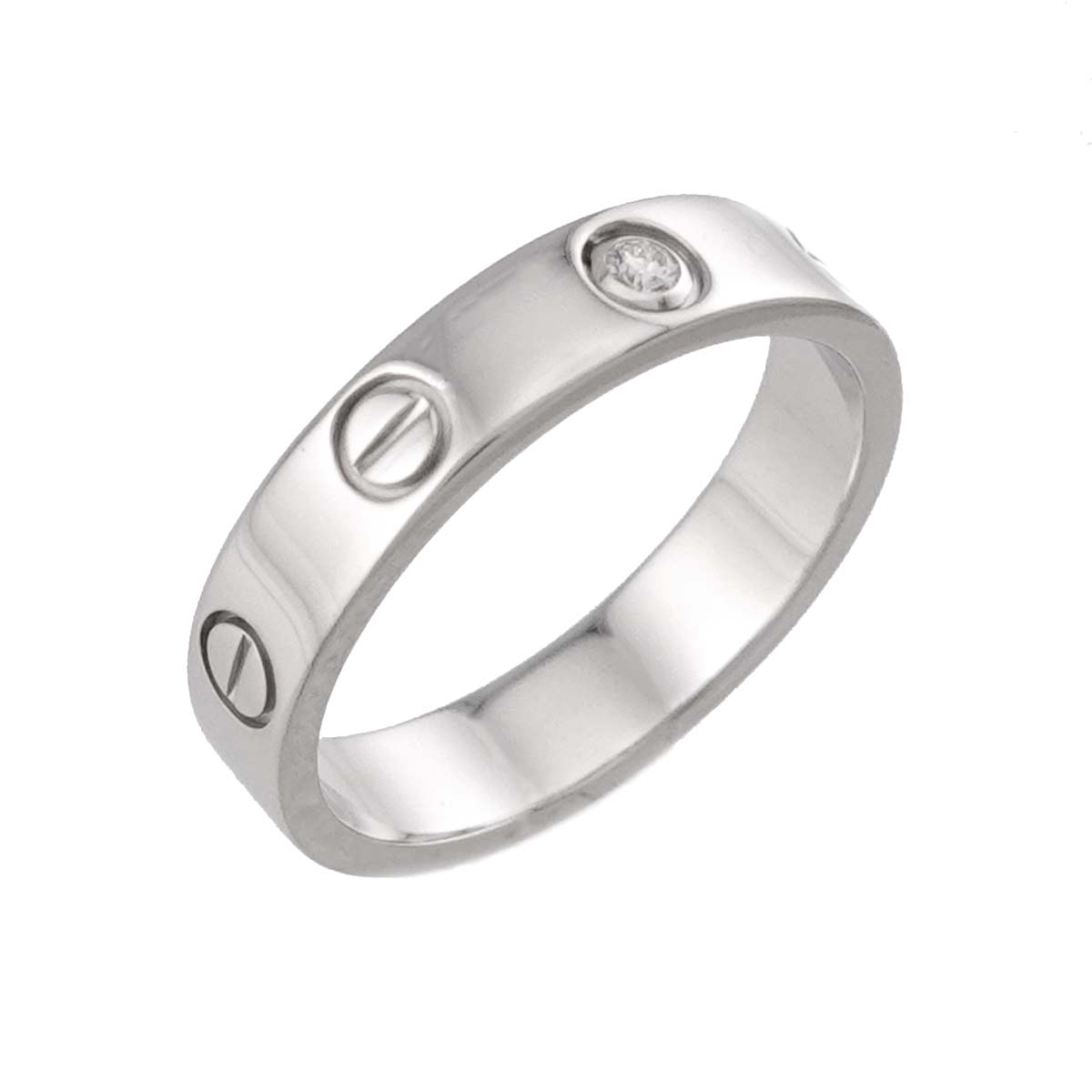 Mini Love Diamond Ring 18K WG 750 size51 5.5-5.75(US)