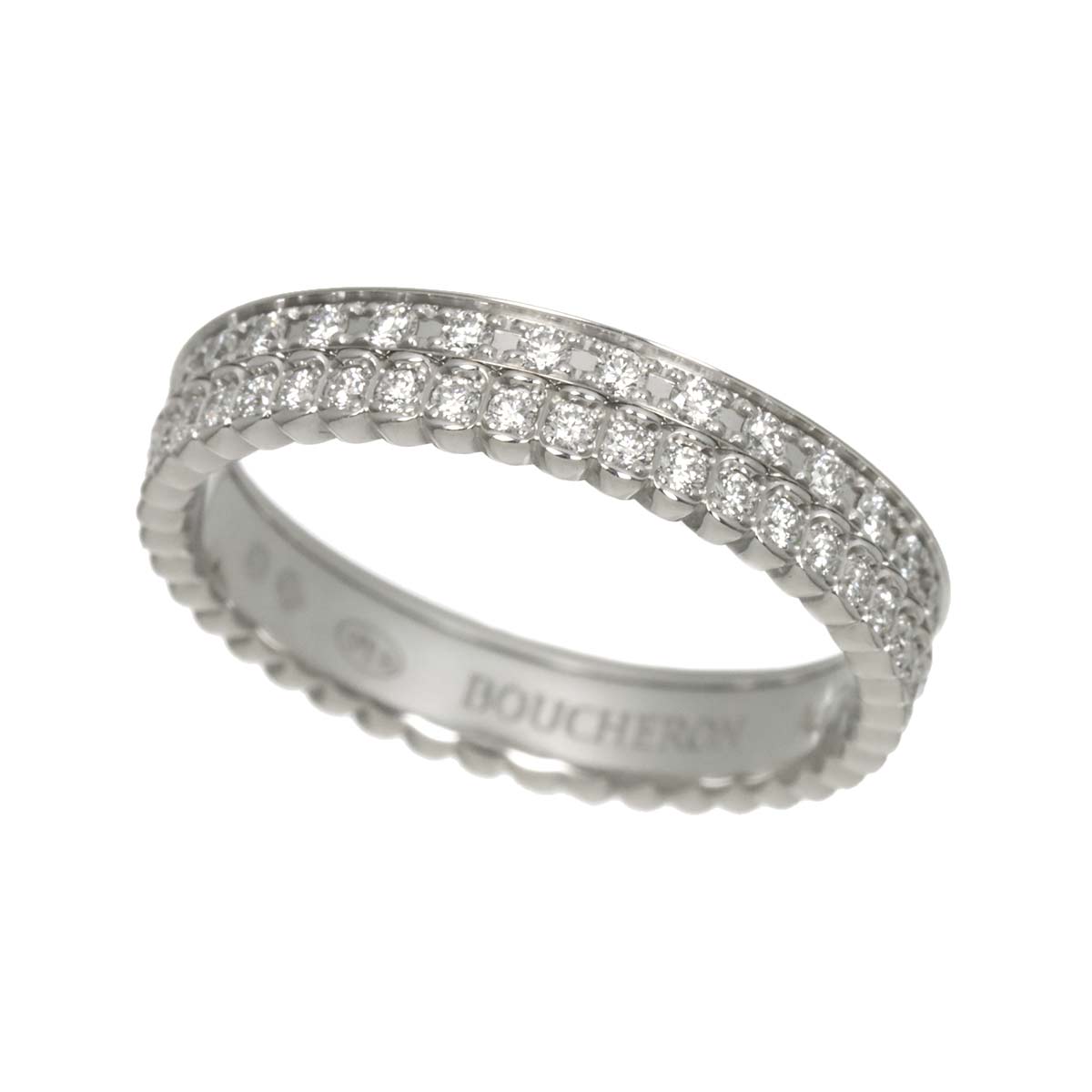 Quatre RADIANT Diamond Ring 18K WG 750 Size47 4(US)