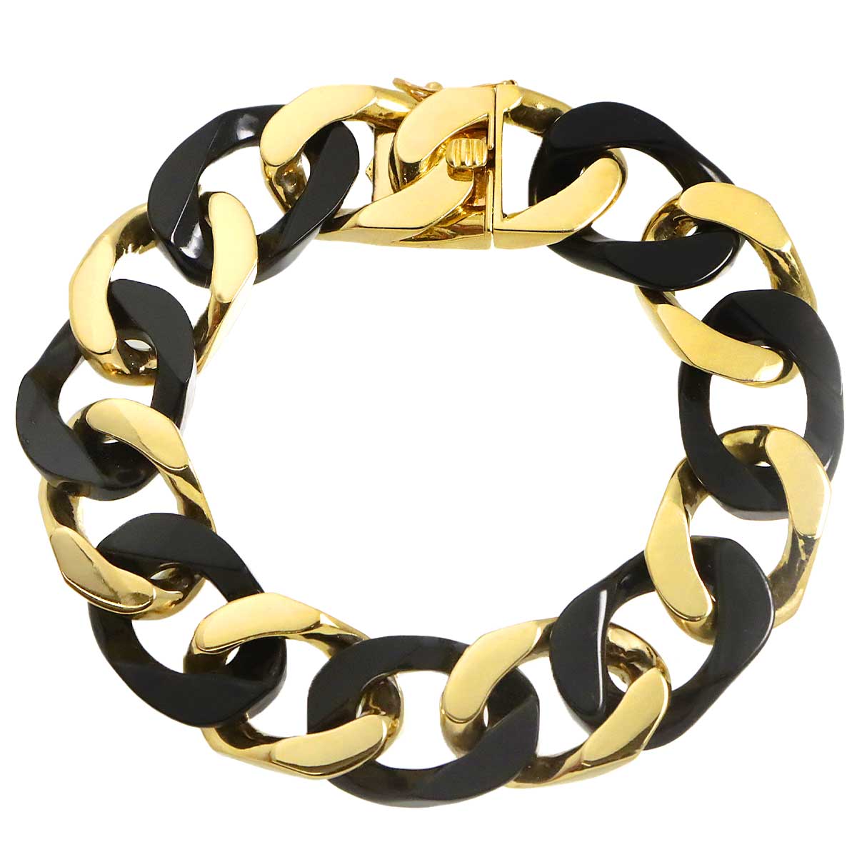 Onyx Bracelet 18K Yellow Gold 750