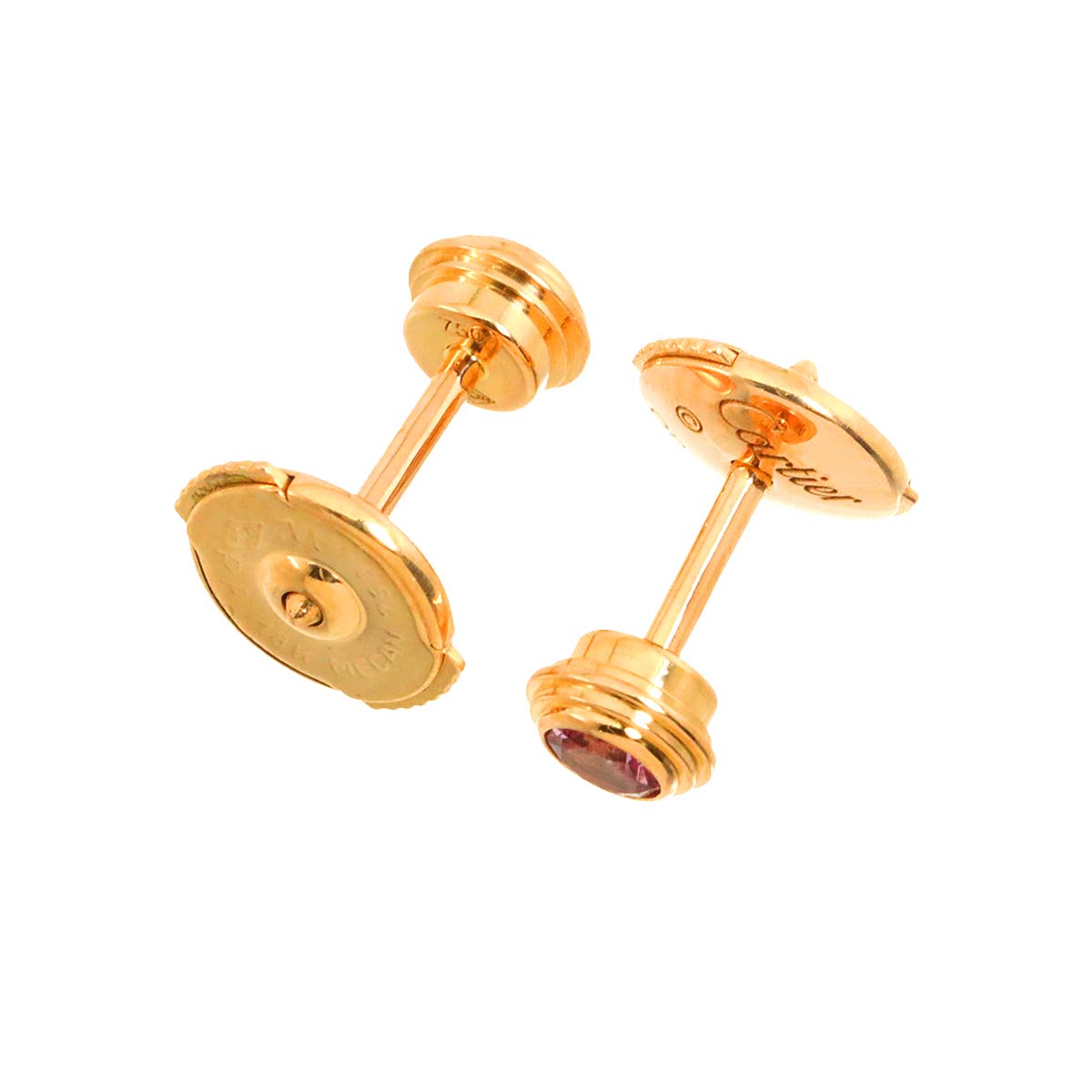 Damour Sapphire Earrings Pierced MM 18K PG 750