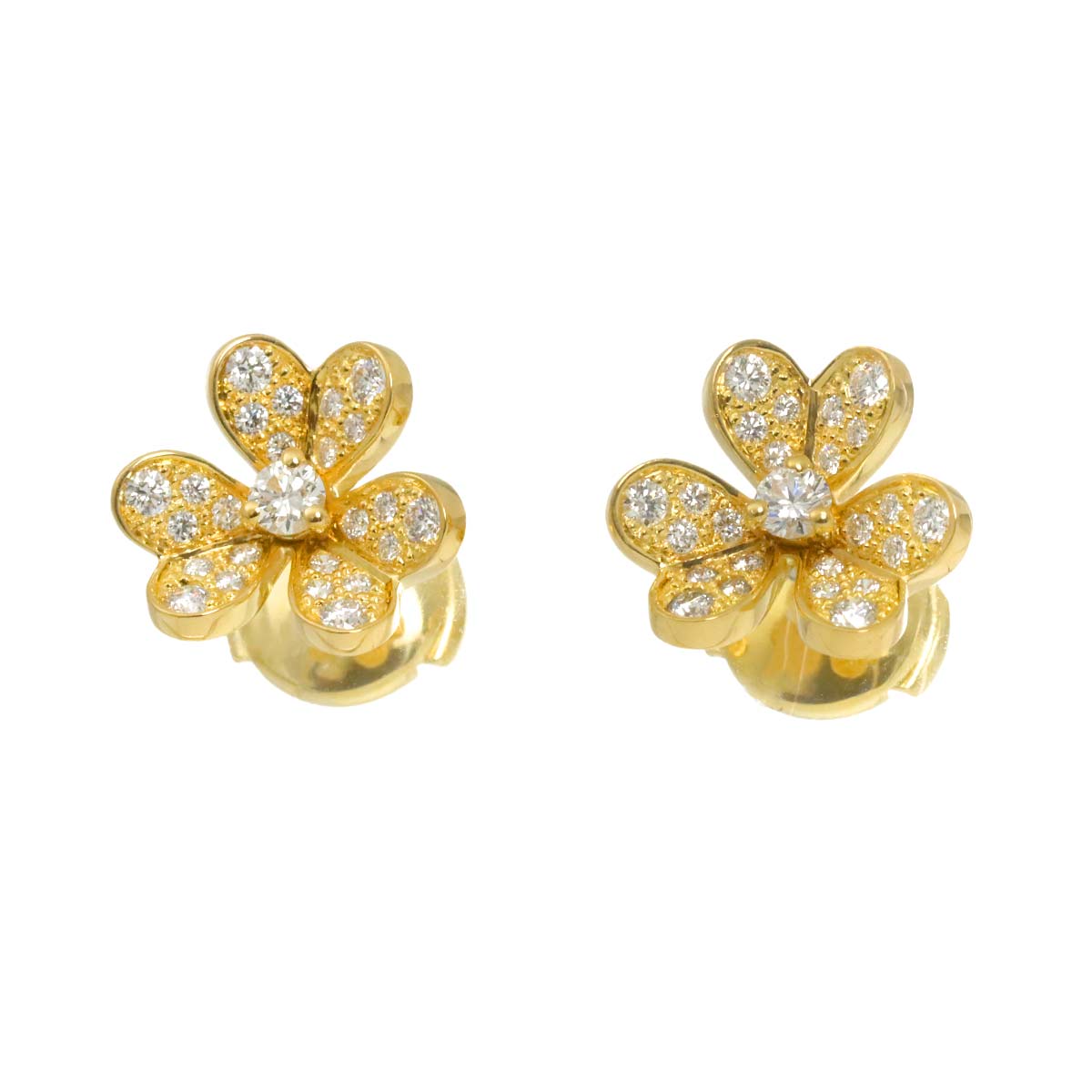 FRIVOLE Diamond Mini Earrings Pierced 18K YG 750