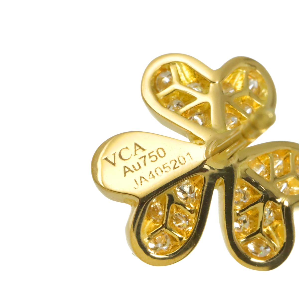 FRIVOLE Diamond Mini Earrings Pierced 18K YG 750