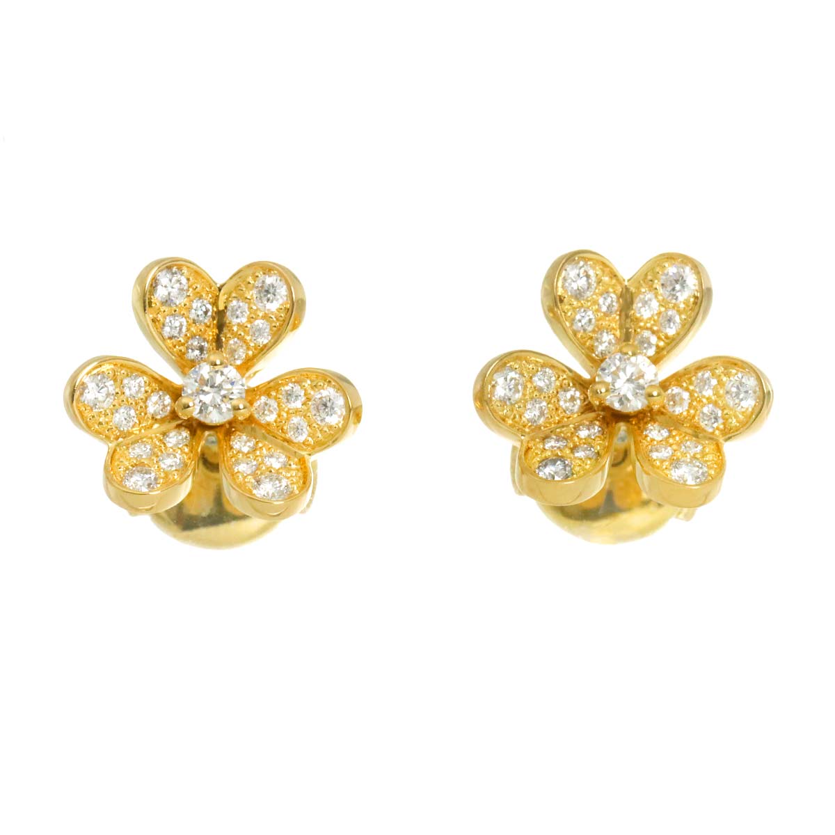 FRIVOLE Diamond Mini Earrings Pierced 18K YG 750