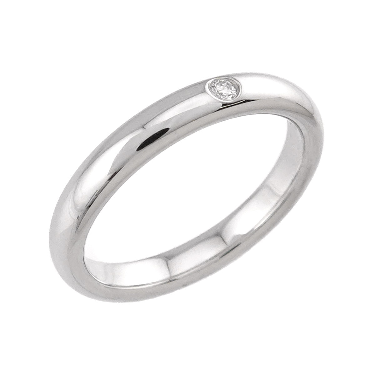Stacking Band Ring Diamond 1P Platinum Size4.75-5(US)