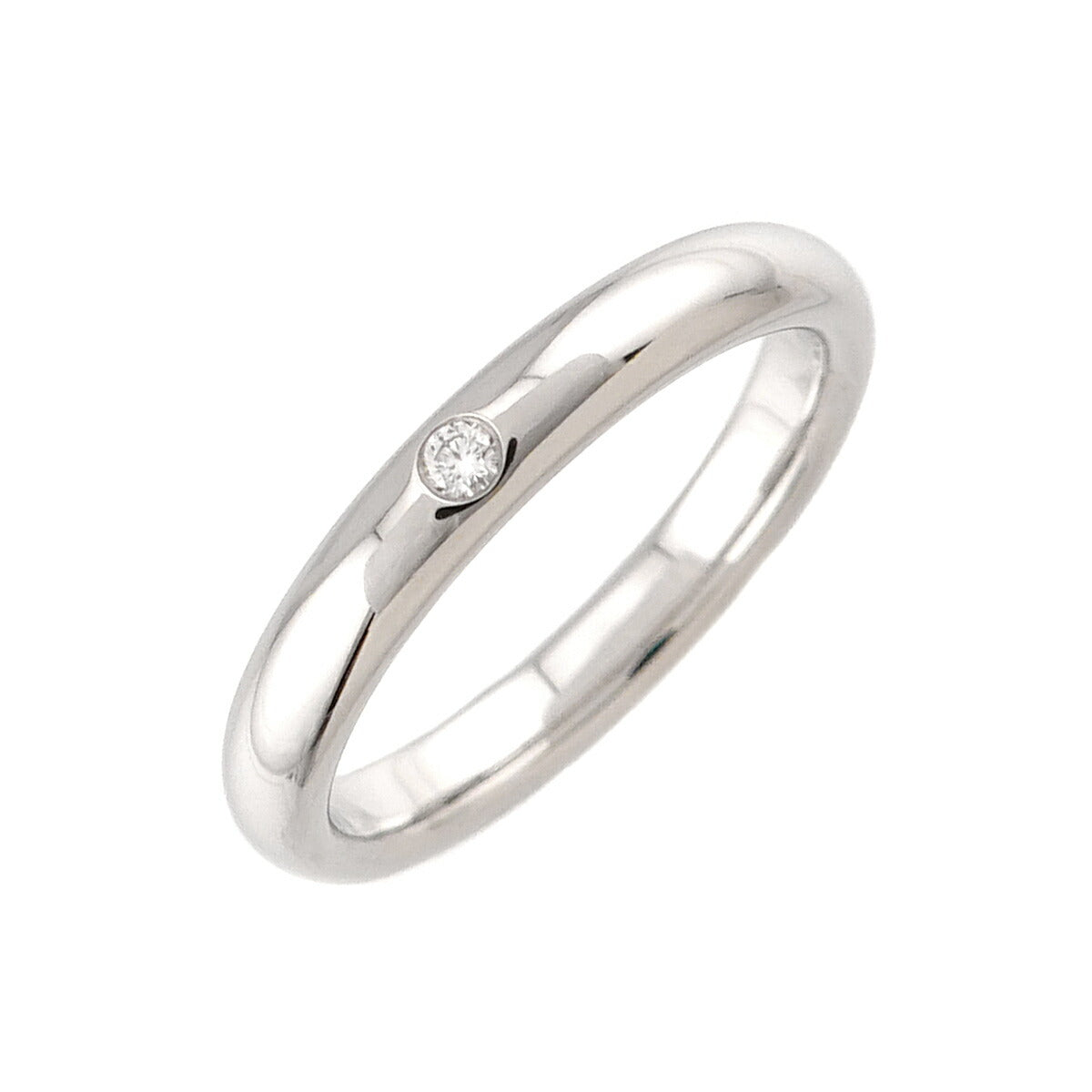 Stacking Band Ring Diamond 1P Platinum Size4.75-5(US)