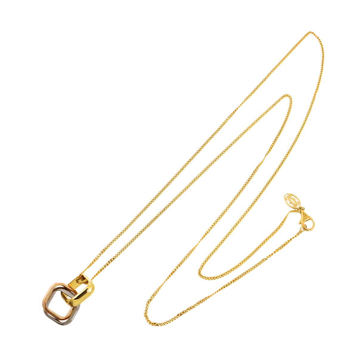 Cartier Trinity Necklace 18K YG WG PG 750