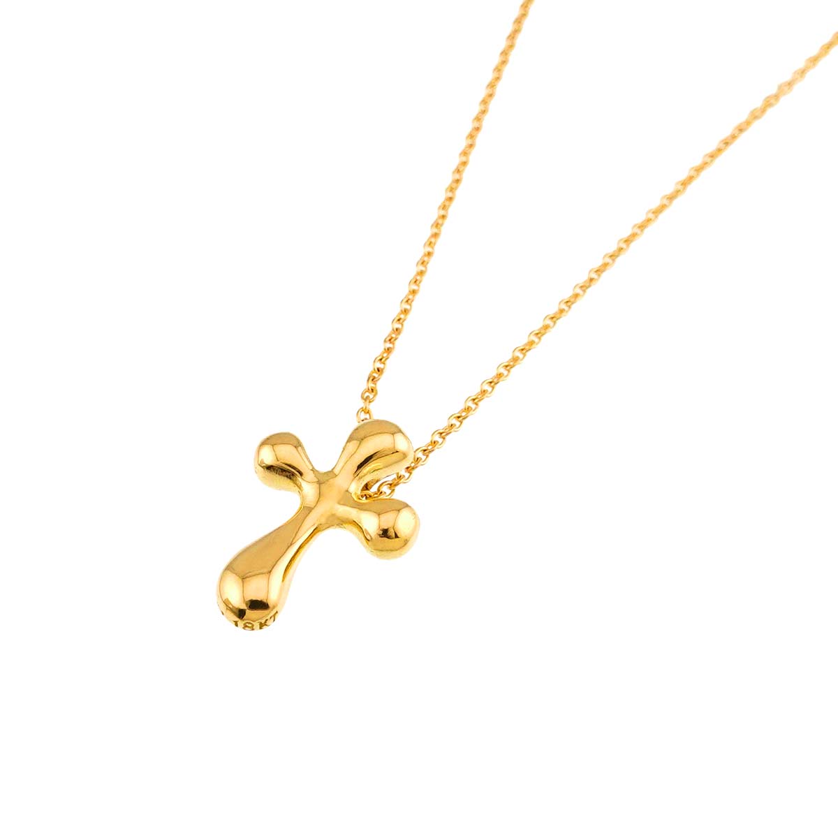 Small Cross Necklace 18K Yellow Gold 750