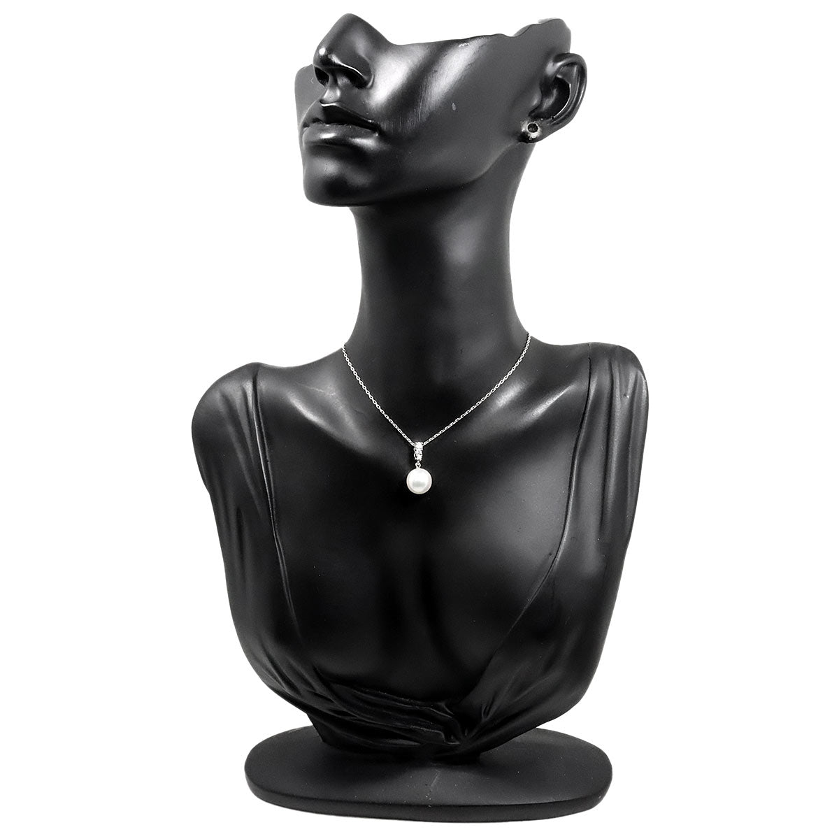 South Sea pearl 9.6mm Diamond Necklace 18K White Gold 750