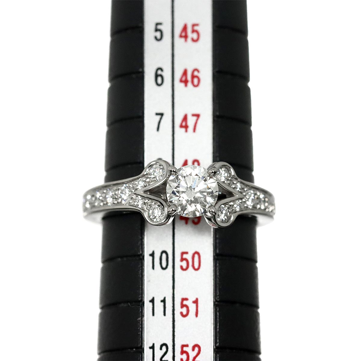 Ballerine Diamond 0.51ct H/VS1/3EX Ring Pt Size48 4.5(US)