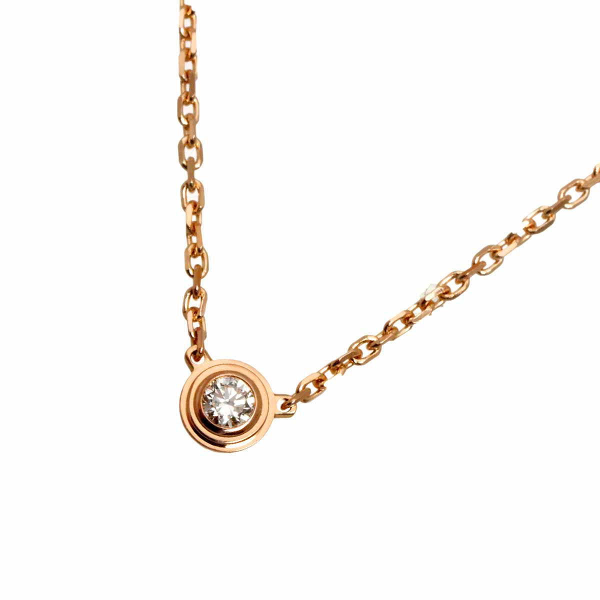 d Amour Diamond Necklace XS 18K Pink Gold 750