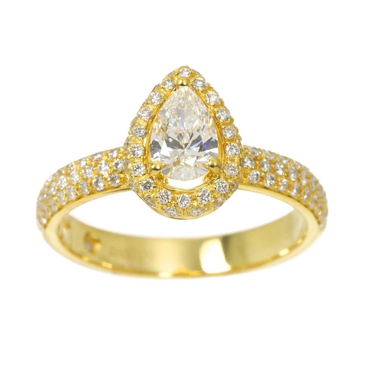 Diamond 0.51ct Ring 18K YG 750 size6-6.25(US)