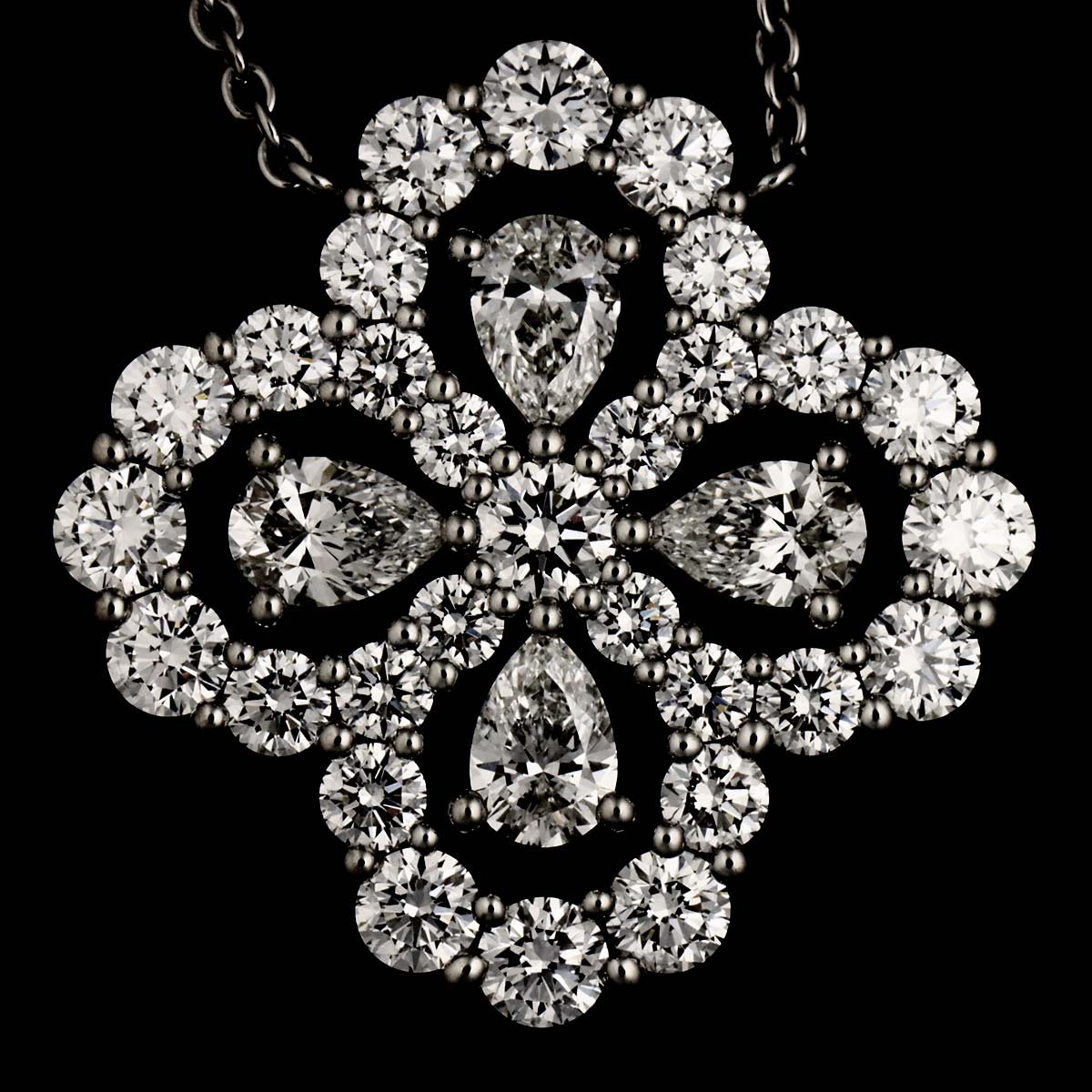Loop Full Motif Diamond Necklace Pt