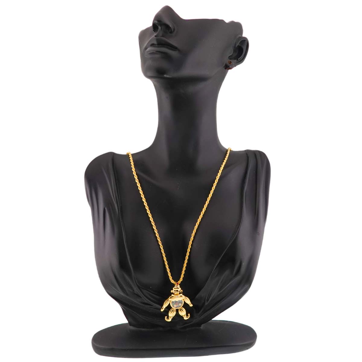 Happy Diamond clown Multi Stone Necklace 18K YG 750