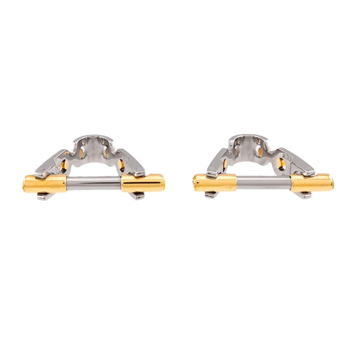 Cufflinks Steel 18K YG 750