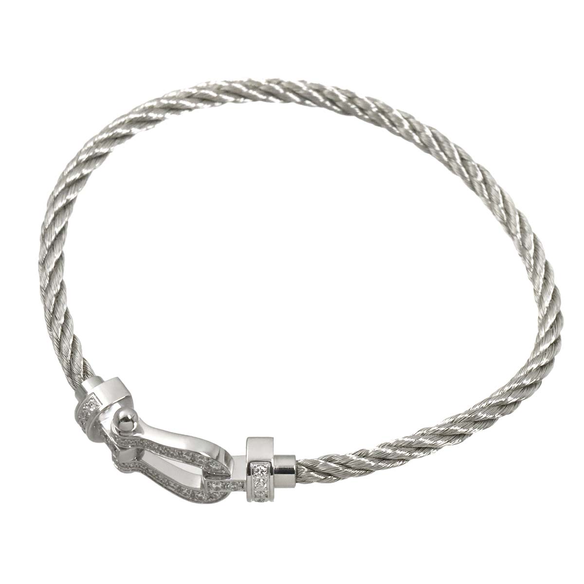 Force 10 Full Diamond Bracelet MM 18K WG 750 Steel size14