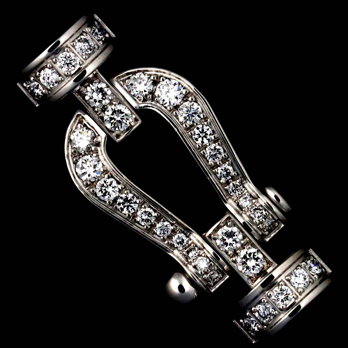 Force 10 Full Diamond Bracelet MM 18K WG 750 Steel size14