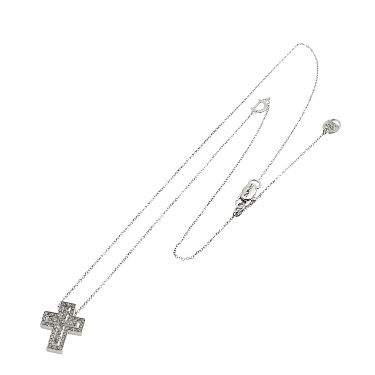 Belle Epoque XXS Diamond Cross Necklace 18K WG 750