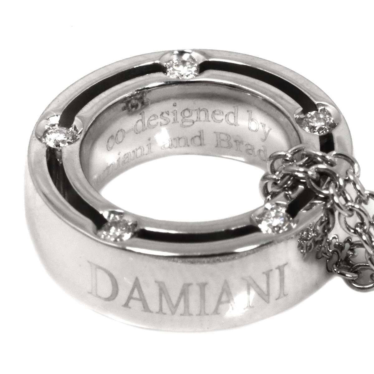 D-SIDE Diamond Necklace 18K White Gold 750