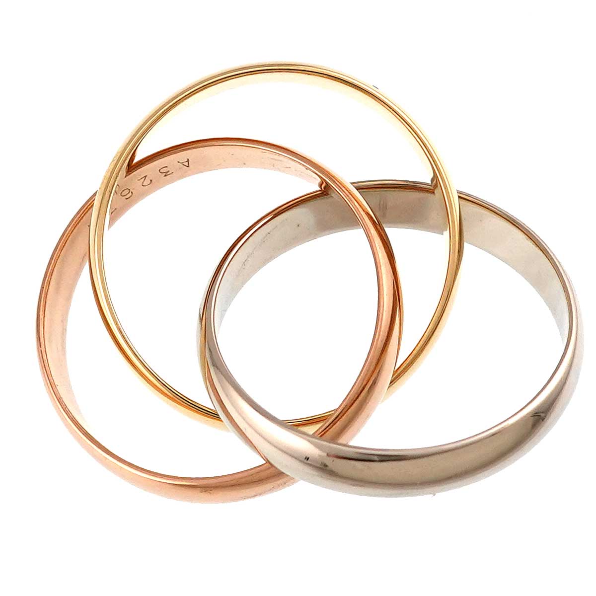 Trinity Ring 18K YG WG PG 750 Size49 4.75-5(US)