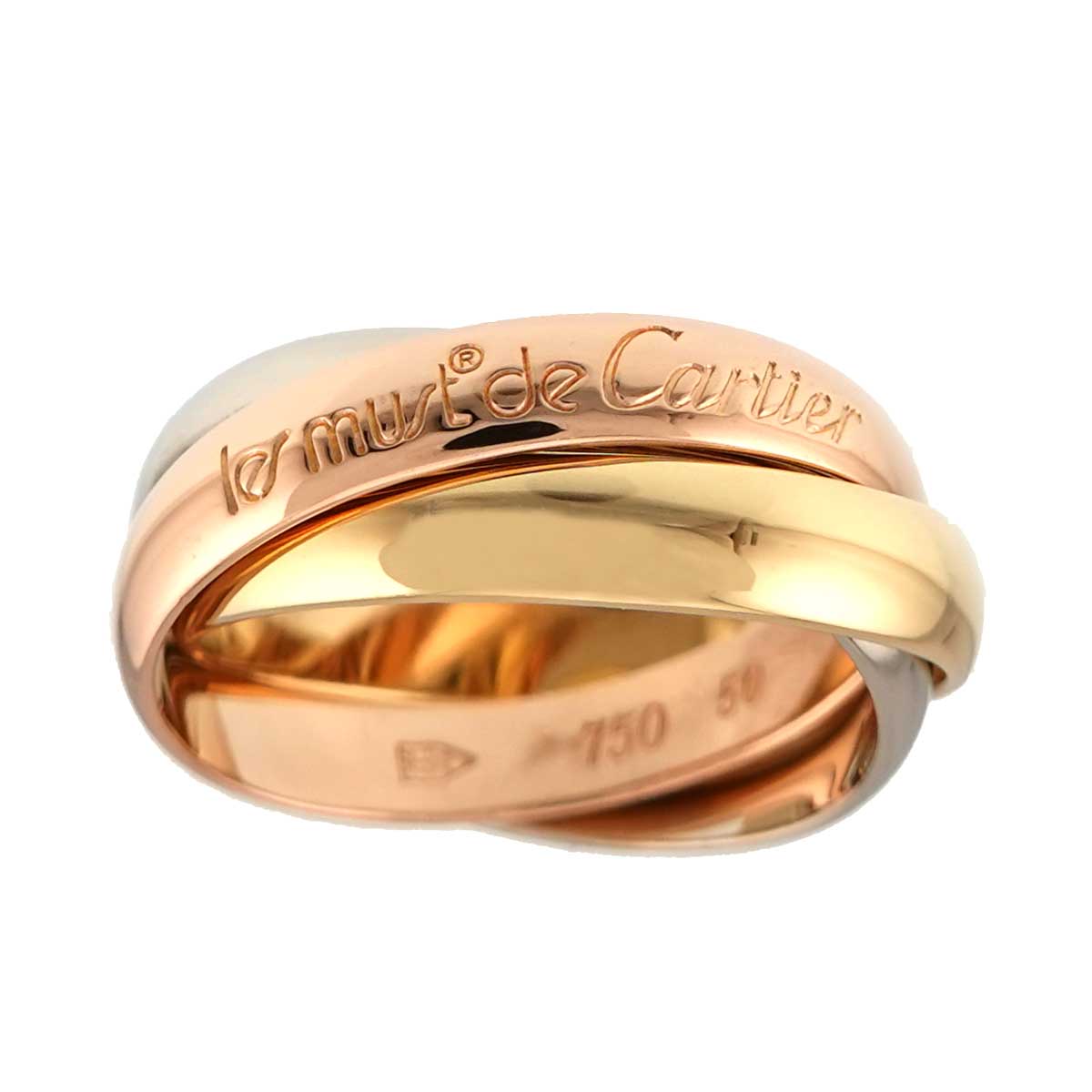 Trinity MM Ring 18K YG WG PG 750 Size50 5.25(US)