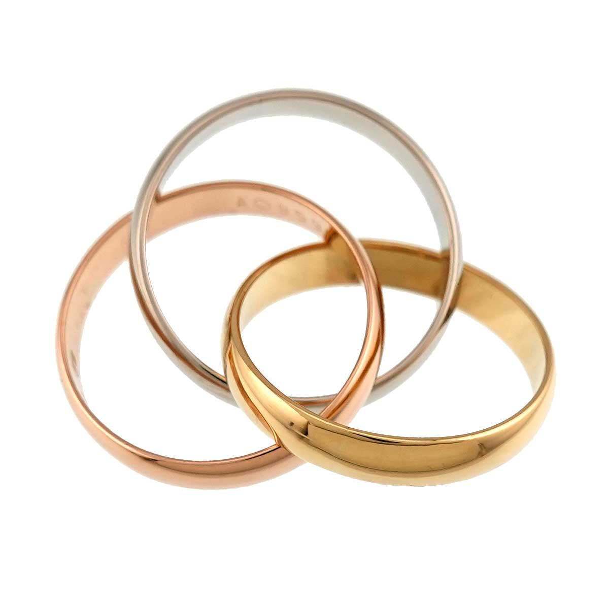 Trinity MM Ring 18K YG WG PG 750 Size50 5.25(US)