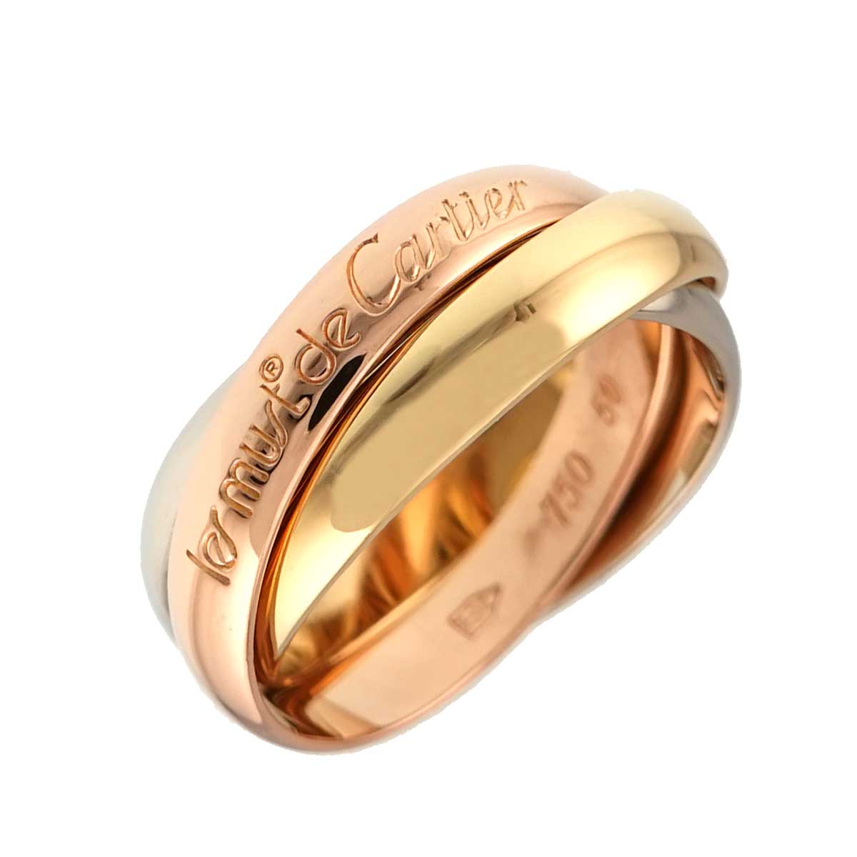 Trinity MM Ring 18K YG WG PG 750 Size50 5.25(US)