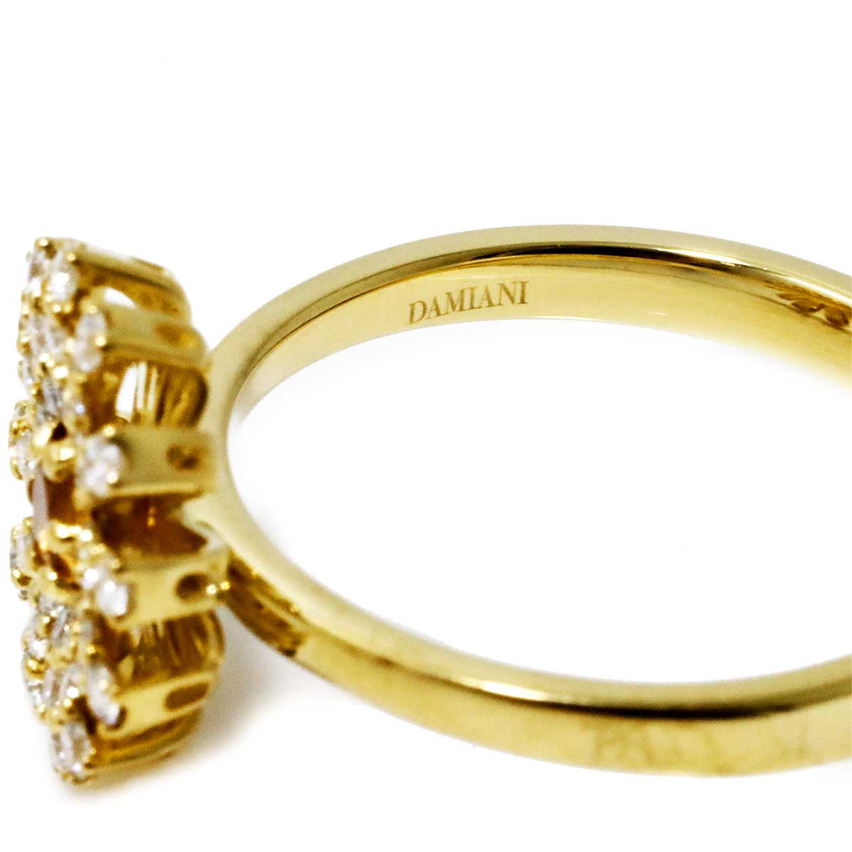 Citrine Diamond Ring 18K YG 750 size6.25-6.5(US)