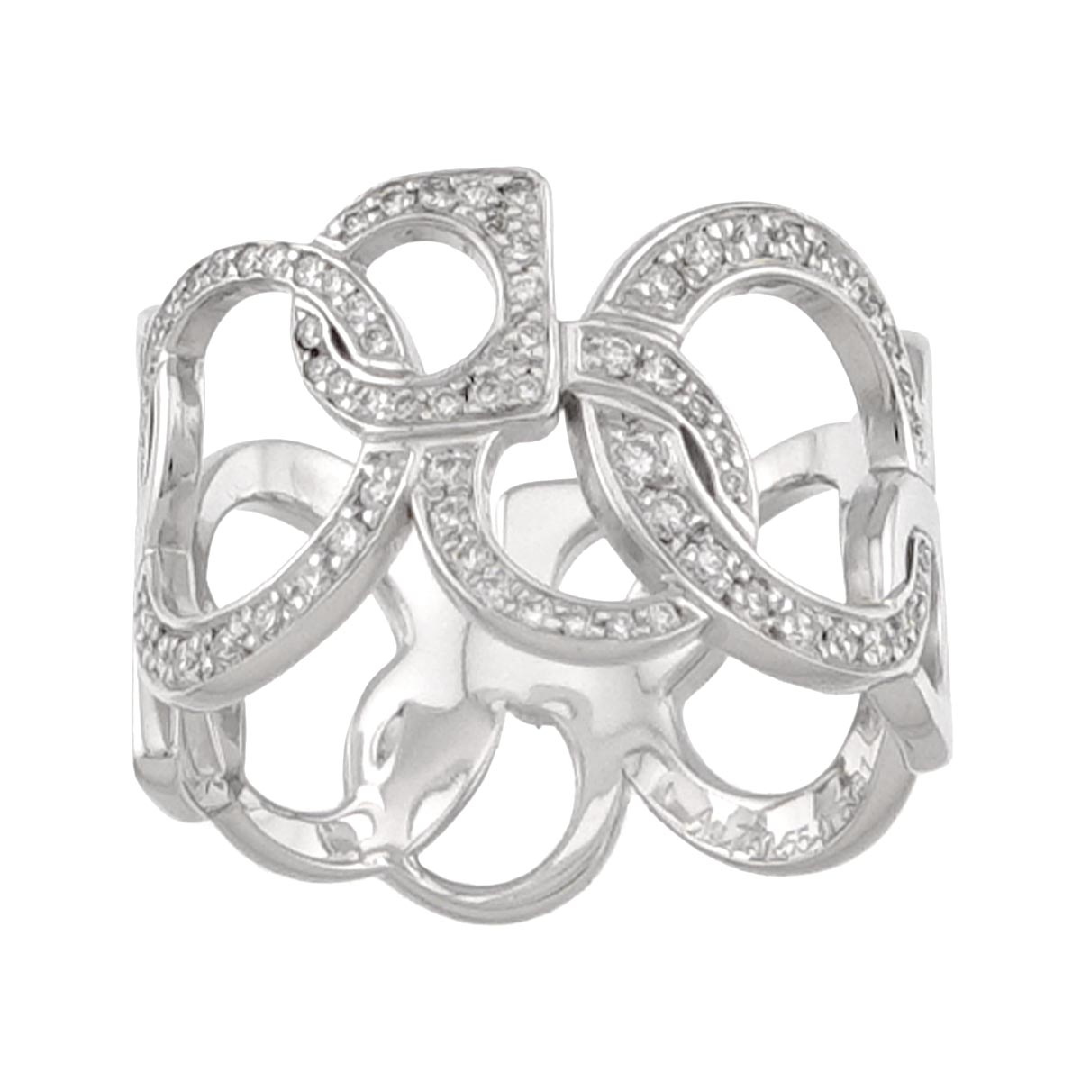 Success Mobile Diamond Ring 18K White Gold Size55 6.75(US)