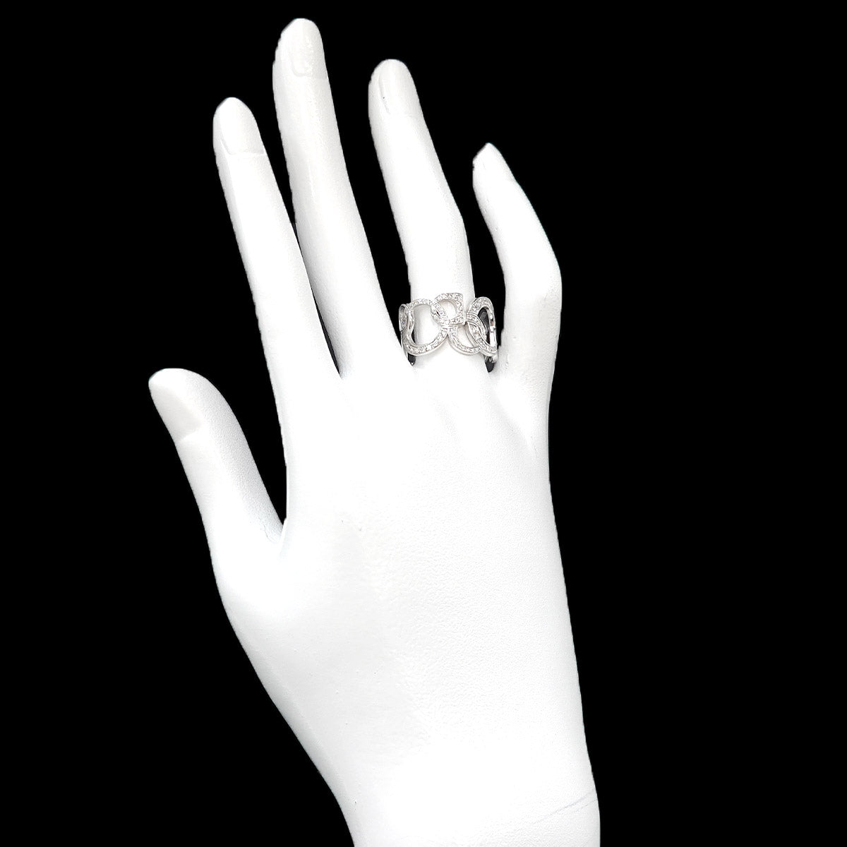 Success Mobile Diamond Ring 18K White Gold Size55 6.75(US)