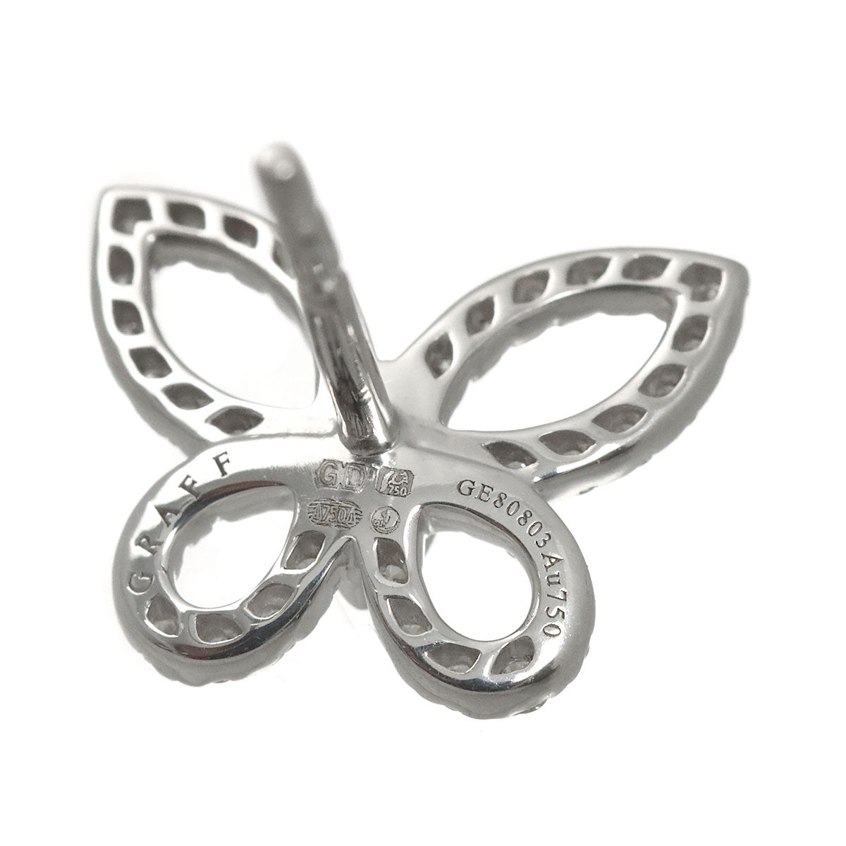 Butterfly Diamond Earring 18K WG 750 One Piece only