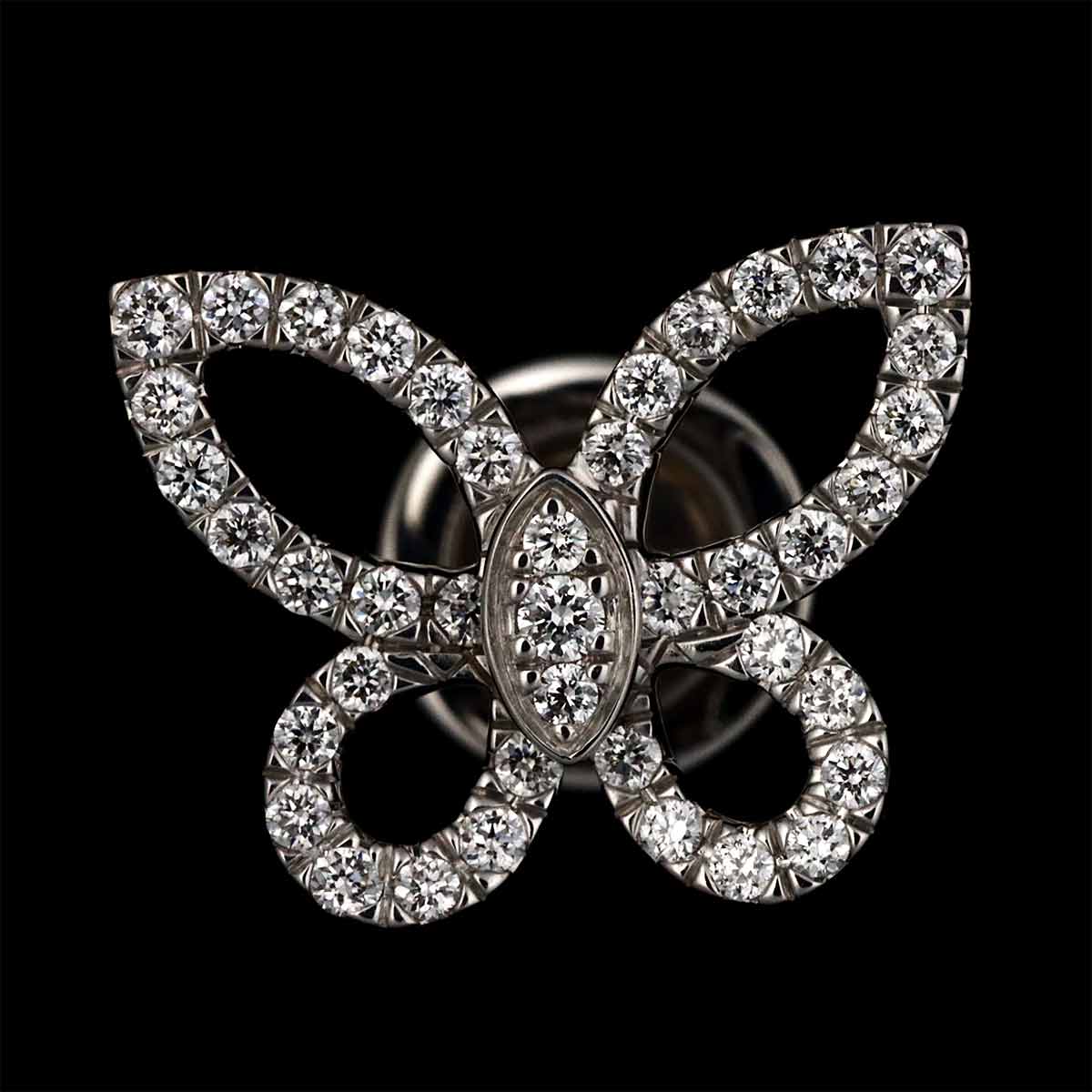 Butterfly Diamond Earring 18K WG 750 One Piece only