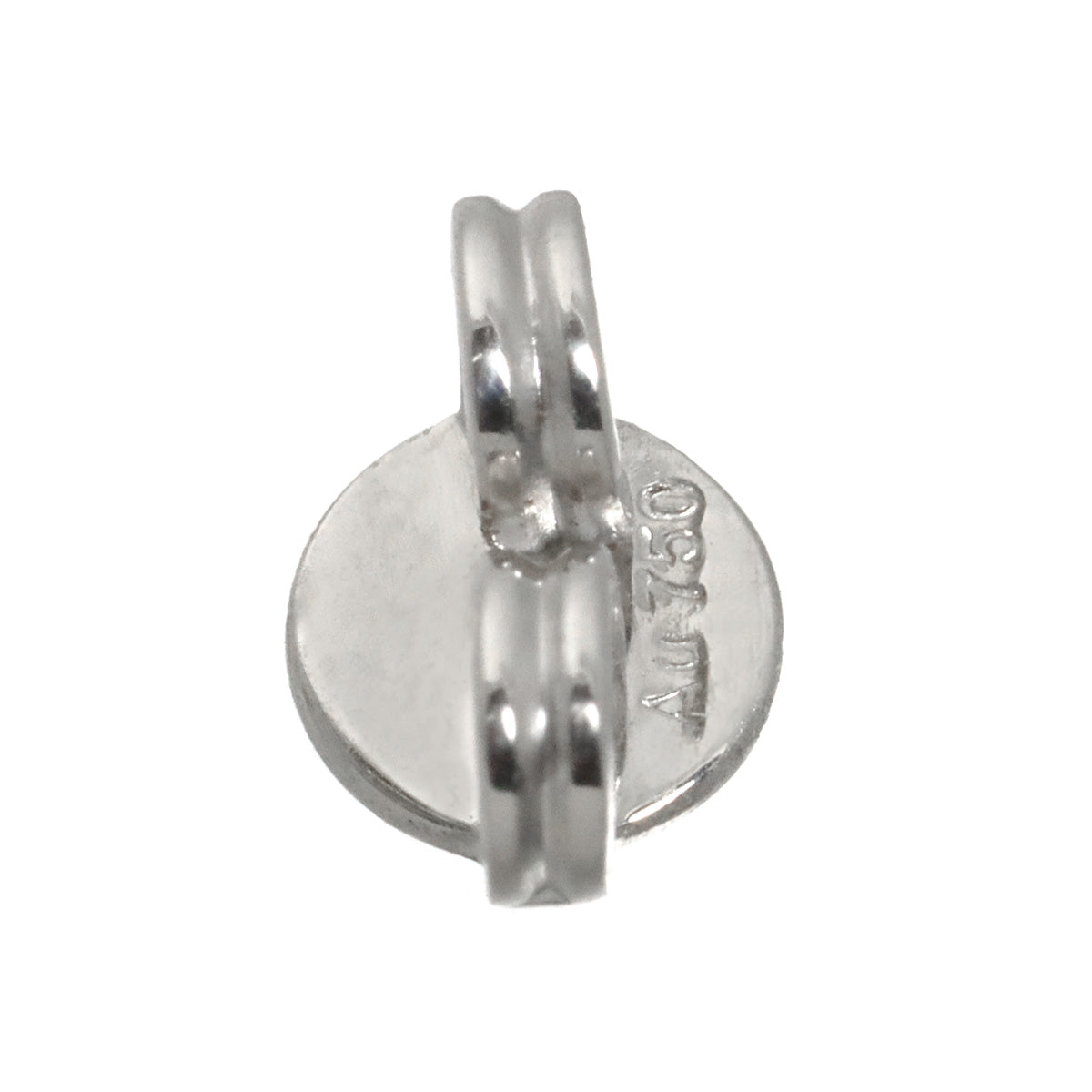 GG Logo Diamond Earring Pierced 18K WG 750 One Piece only
