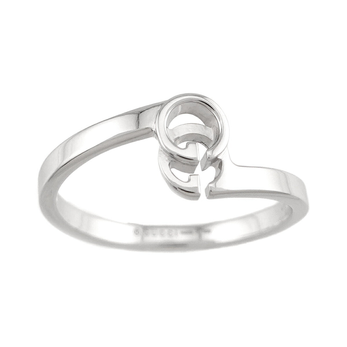 GG Logo Ring 18K WG White Gold 750 Size12 5.75-6(US)