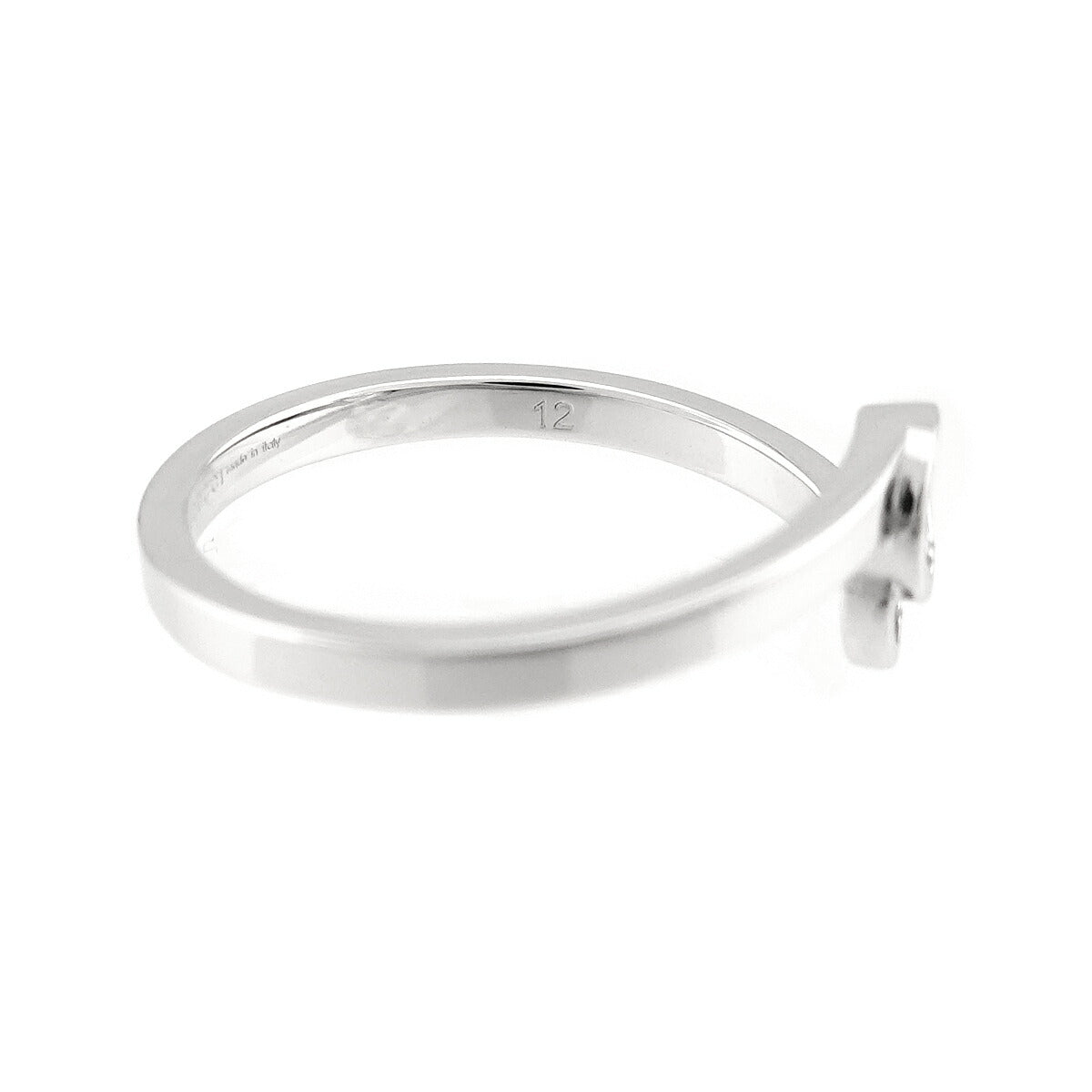 GG Logo Ring 18K WG White Gold 750 Size12 5.75-6(US)