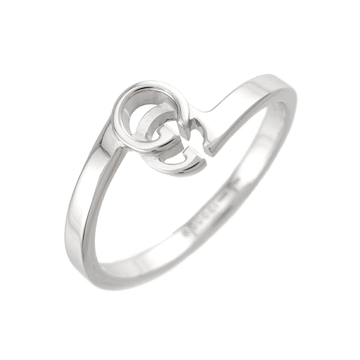 GG Logo Ring 18K WG White Gold 750 Size12 5.75-6(US)
