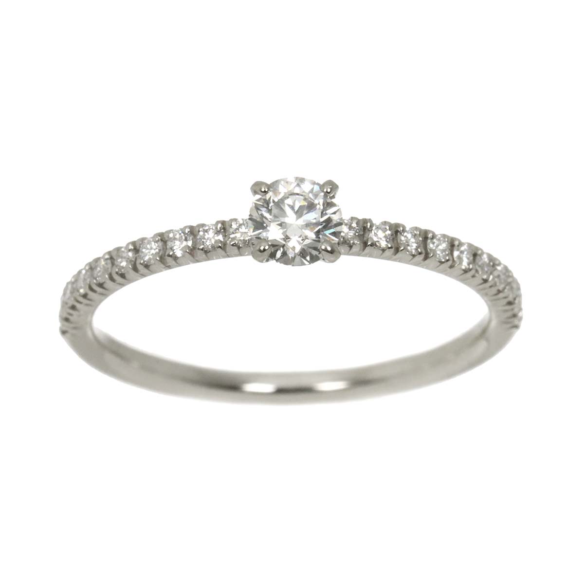 Half Diamond 0.19ct F/VS1/3EX Ring Pt size49 4.75-5(US)