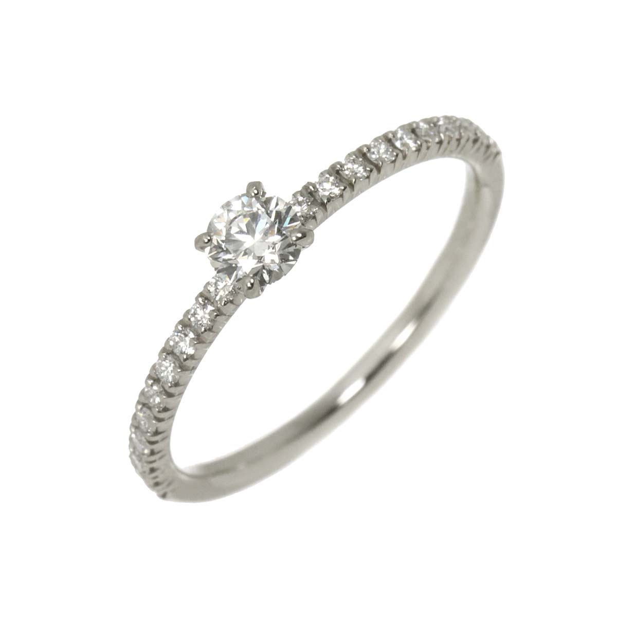 Half Diamond 0.19ct F/VS1/3EX Ring Pt size49 4.75-5(US)