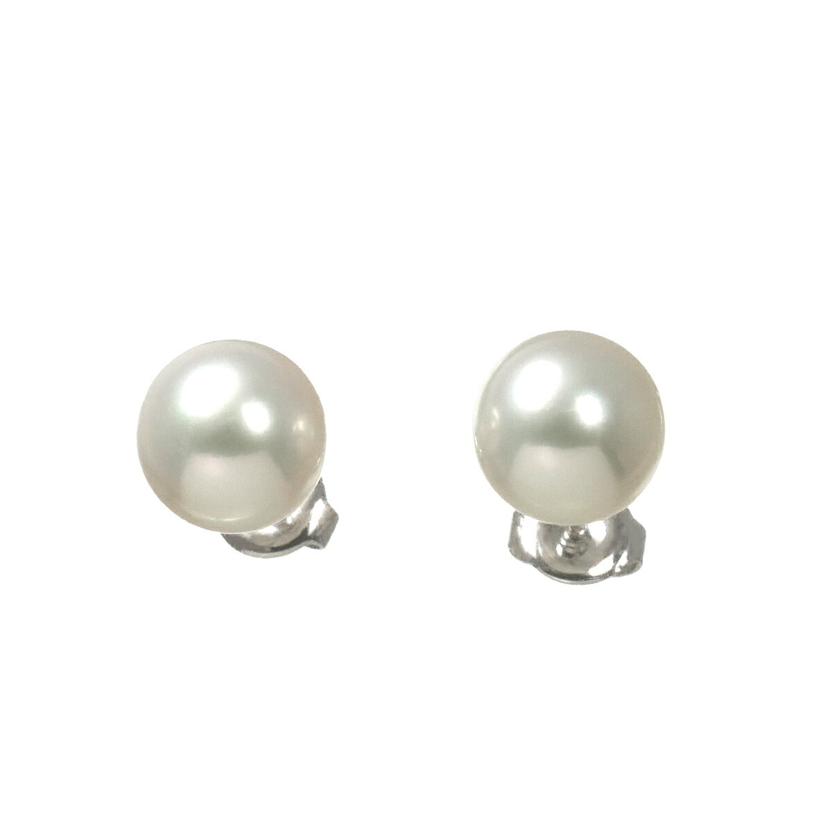 Akoya Pearl 9.4mm Earrings Pierced 18K WG 750